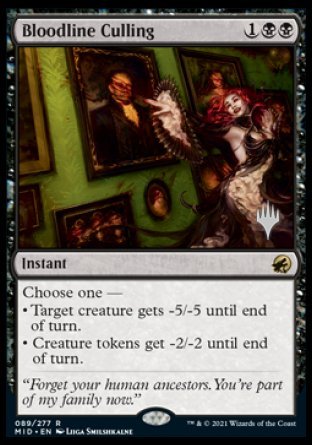 Bloodline Culling (Promo Pack) [Innistrad: Midnight Hunt Promos] | I Want That Stuff Brandon