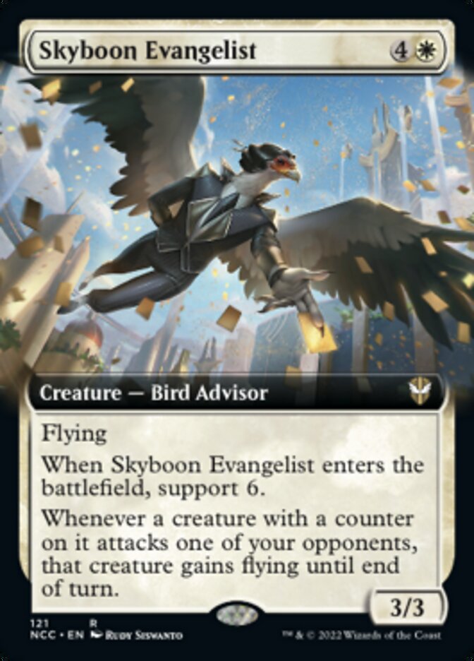 Skyboon Evangelist (Extended Art) [Streets of New Capenna Commander] | I Want That Stuff Brandon