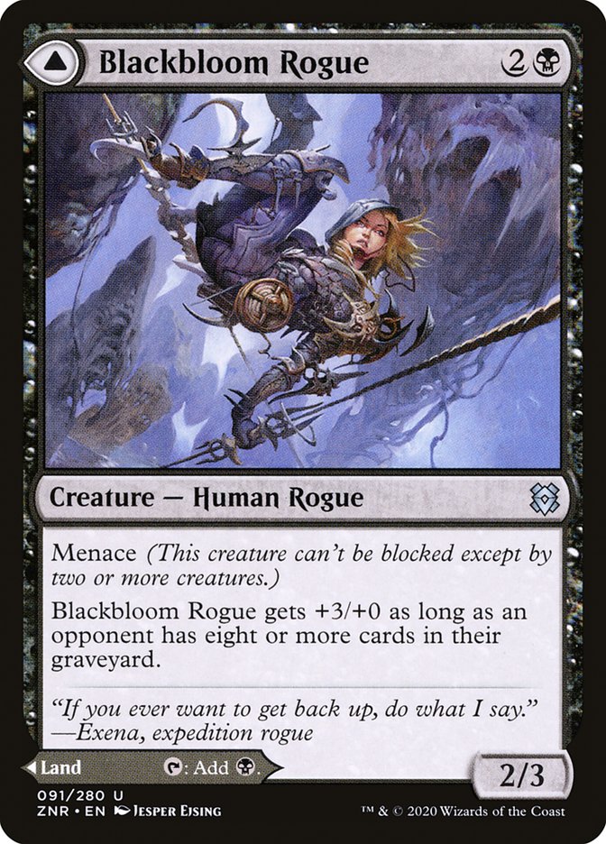 Blackbloom Rogue // Blackbloom Bog [Zendikar Rising] | I Want That Stuff Brandon