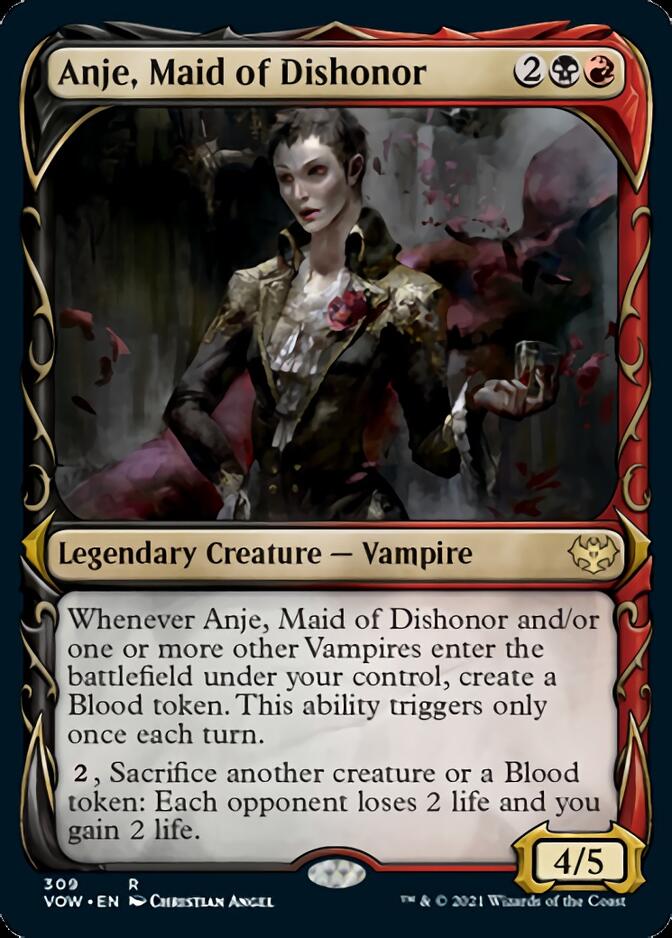 Anje, Maid of Dishonor (Showcase Fang Frame) [Innistrad: Crimson Vow] | I Want That Stuff Brandon