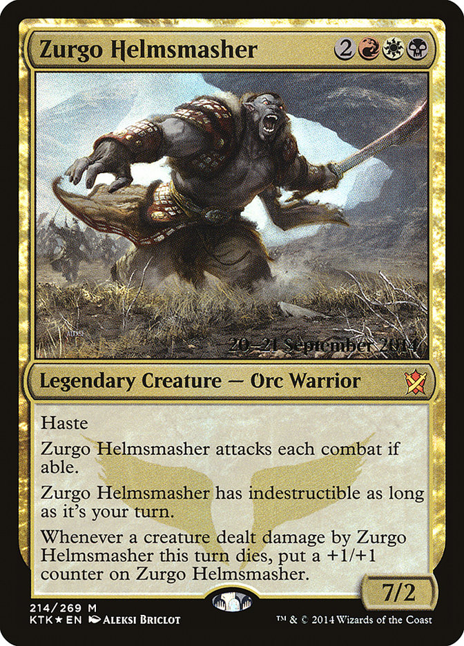 Zurgo Helmsmasher [Khans of Tarkir Prerelease Promos] | I Want That Stuff Brandon