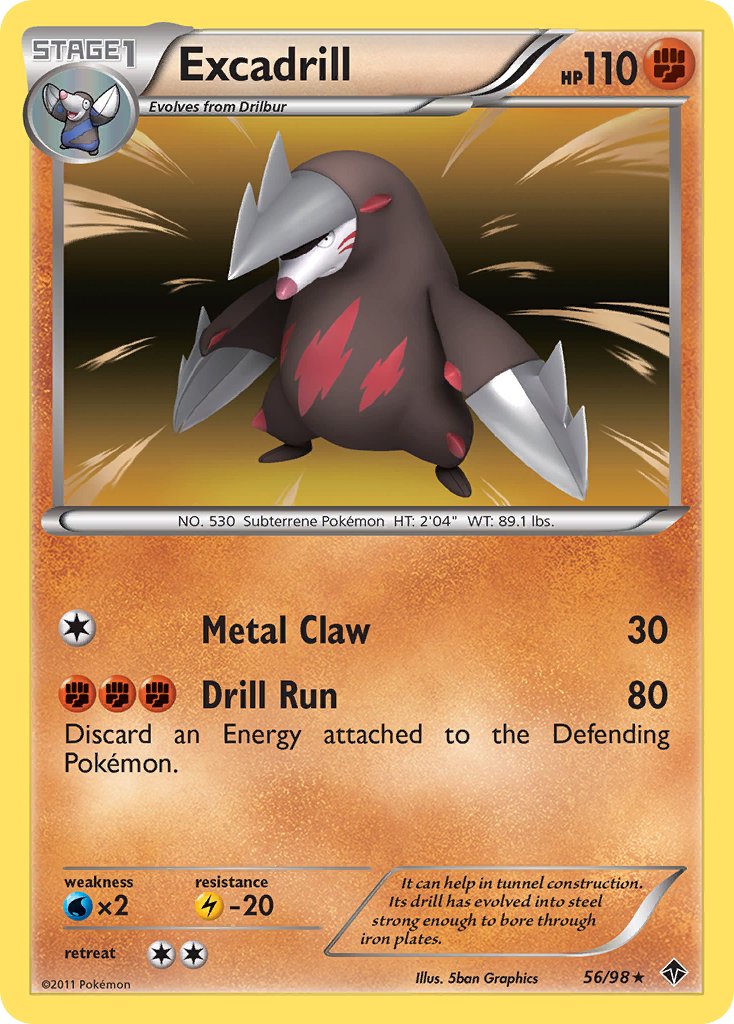 Excadrill (56/98) (Cosmos Holo) (Blister Exclusive) [Black & White: Emerging Powers] | I Want That Stuff Brandon