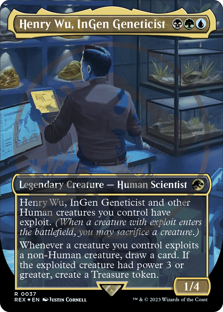 Henry Wu, InGen Geneticist Emblem (Borderless) [Jurassic World Collection Tokens] | I Want That Stuff Brandon