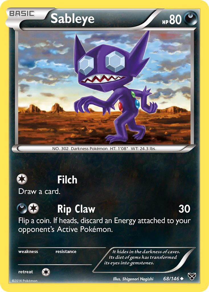 Sableye (68/146) [XY: Base Set] | I Want That Stuff Brandon