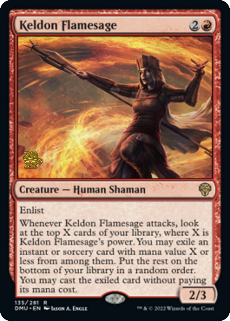 Keldon Flamesage [Dominaria United Prerelease Promos] | I Want That Stuff Brandon