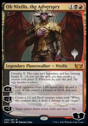 Ob Nixilis, the Adversary (Promo Pack) [Streets of New Capenna Promos] | I Want That Stuff Brandon