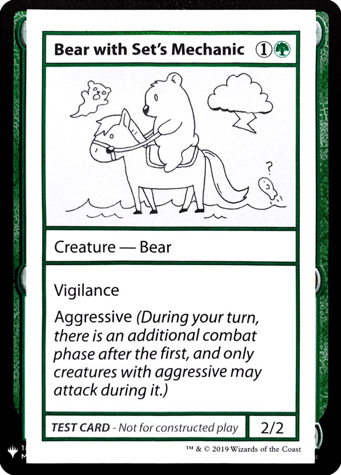 Bear with Set's Mechanic [Mystery Booster Playtest Cards] | I Want That Stuff Brandon