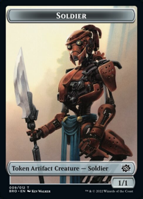 Powerstone // Soldier (009) Double-Sided Token [The Brothers' War Tokens] | I Want That Stuff Brandon