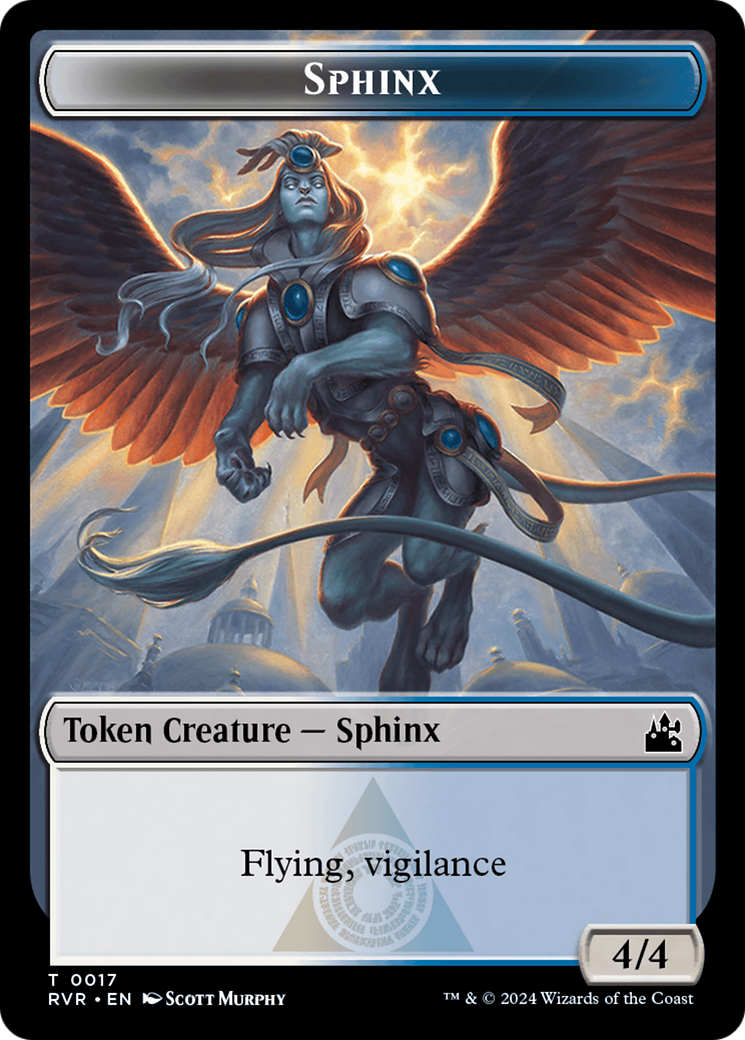 Spirit (0018) // Sphinx Double-Sided Token [Ravnica Remastered Tokens] | I Want That Stuff Brandon