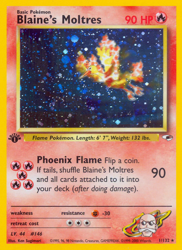 Blaine's Moltres (1/132) [Gym Heroes 1st Edition] | I Want That Stuff Brandon