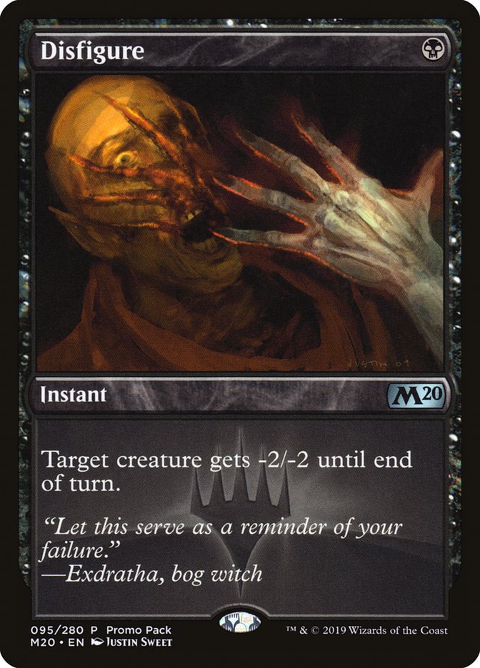 Disfigure (Promo Pack) [Core Set 2020 Promos] | I Want That Stuff Brandon