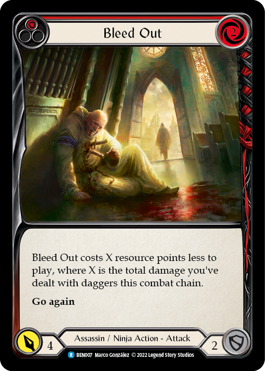 Bleed Out (Red) [BEN007] (Outsiders Benji Blitz Deck) | I Want That Stuff Brandon