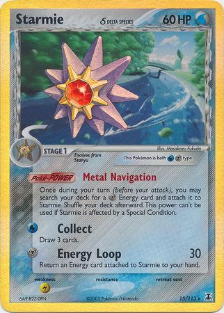 Starmie (15/113) (Delta Species) (Stamped) [EX: Delta Species] | I Want That Stuff Brandon