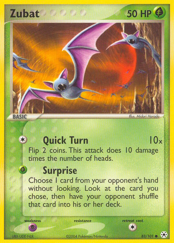 Zubat (83/101) [EX: Hidden Legends] | I Want That Stuff Brandon