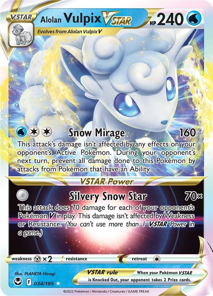 Alolan Vulpix VSTAR (034/195) [Sword & Shield: Silver Tempest] | I Want That Stuff Brandon