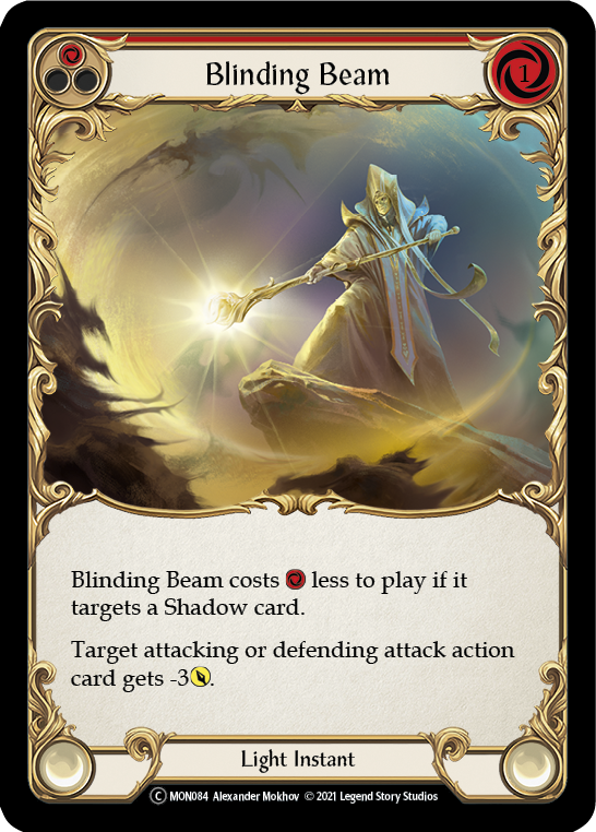 Blinding Beam (Red) (Rainbow Foil) [U-MON084-RF] Unlimited Edition Rainbow Foil | I Want That Stuff Brandon