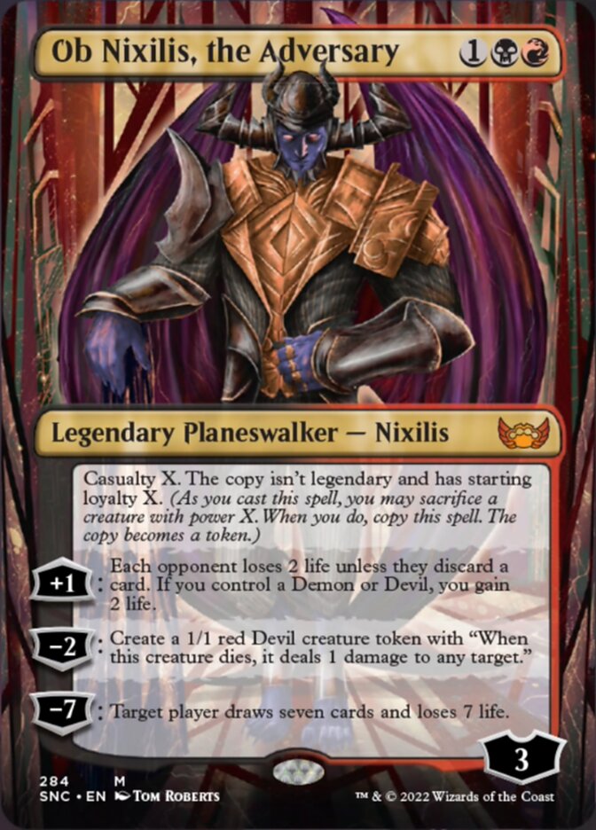 Ob Nixilis, the Adversary (Borderless) [Streets of New Capenna] | I Want That Stuff Brandon