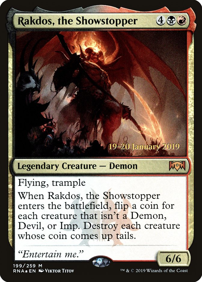 Rakdos, the Showstopper [Ravnica Allegiance Prerelease Promos] | I Want That Stuff Brandon