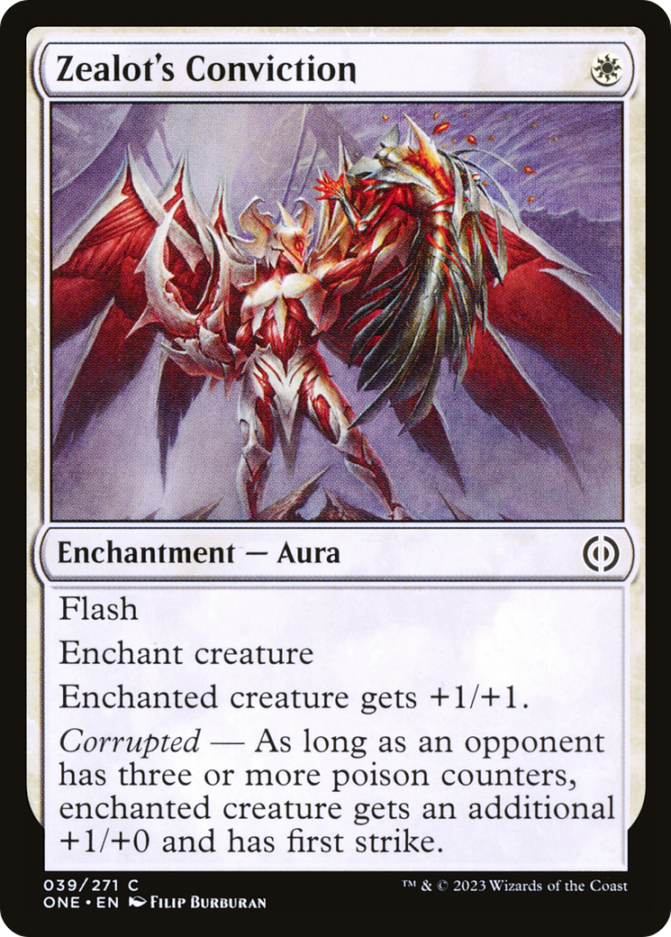 Zealot's Conviction [Phyrexia: All Will Be One] | I Want That Stuff Brandon