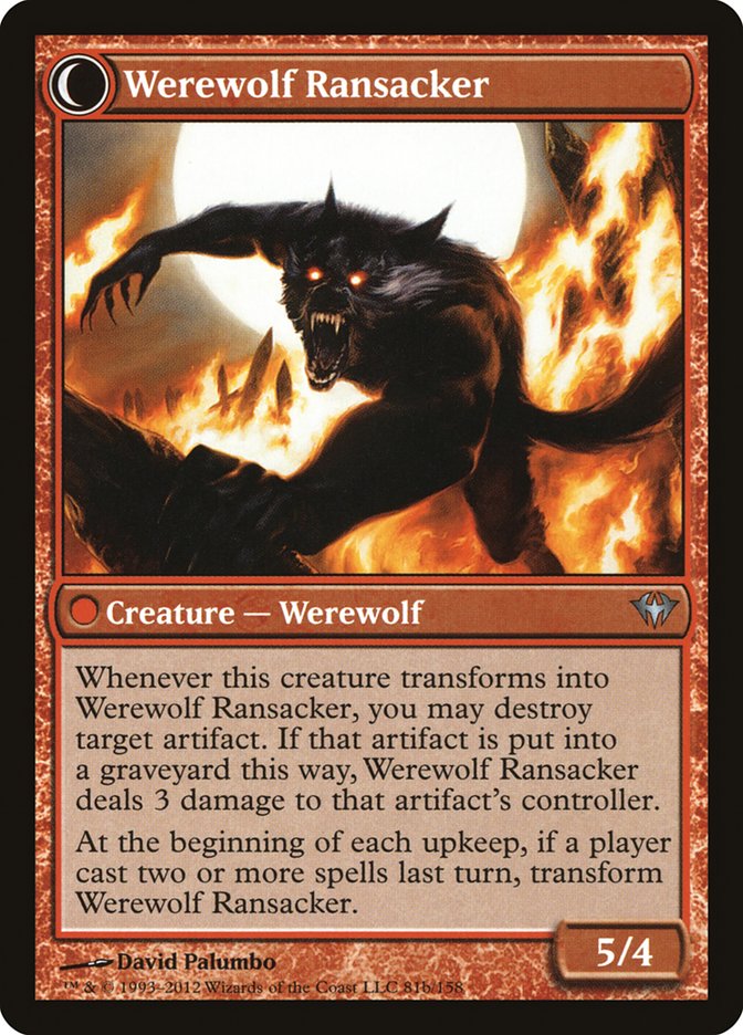 Afflicted Deserter // Werewolf Ransacker [Dark Ascension] | I Want That Stuff Brandon