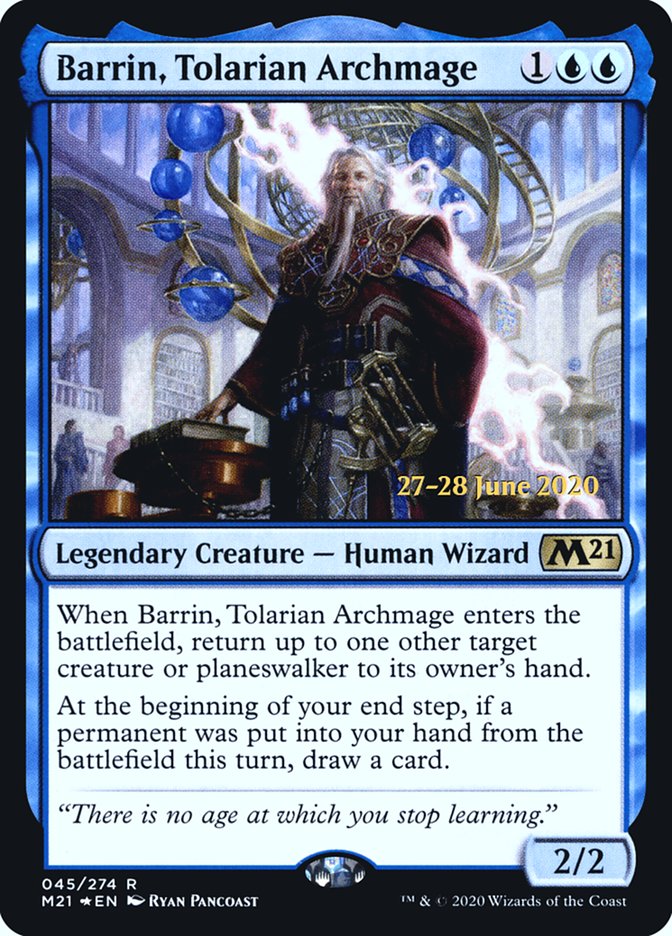 Barrin, Tolarian Archmage [Core Set 2021 Prerelease Promos] | I Want That Stuff Brandon