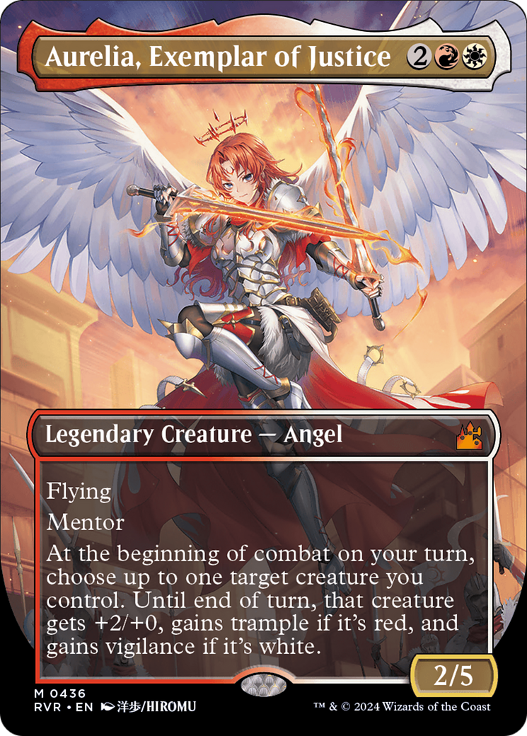 Aurelia, Exemplar of Justice (Anime Borderless) [Ravnica Remastered] | I Want That Stuff Brandon