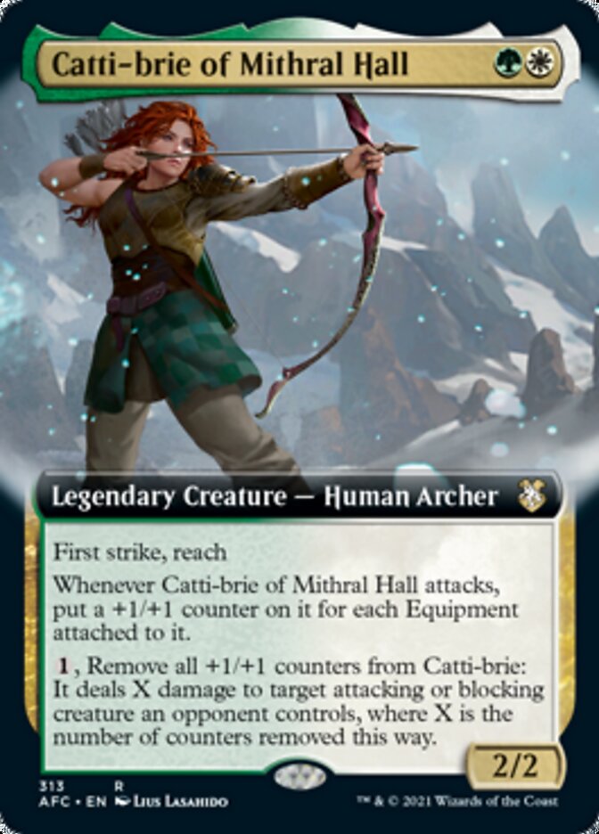 Catti-brie of Mithral Hall (Extended Art) [Dungeons & Dragons: Adventures in the Forgotten Realms Commander] | I Want That Stuff Brandon