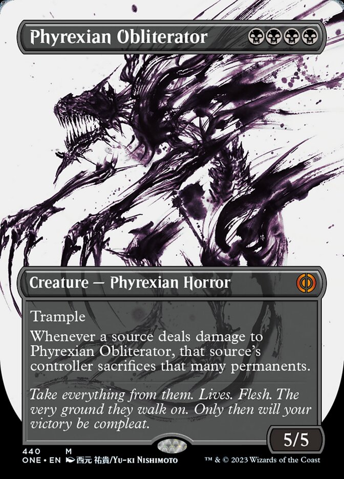 Phyrexian Obliterator (Borderless Ichor Step-and-Compleat Foil) [Phyrexia: All Will Be One] | I Want That Stuff Brandon