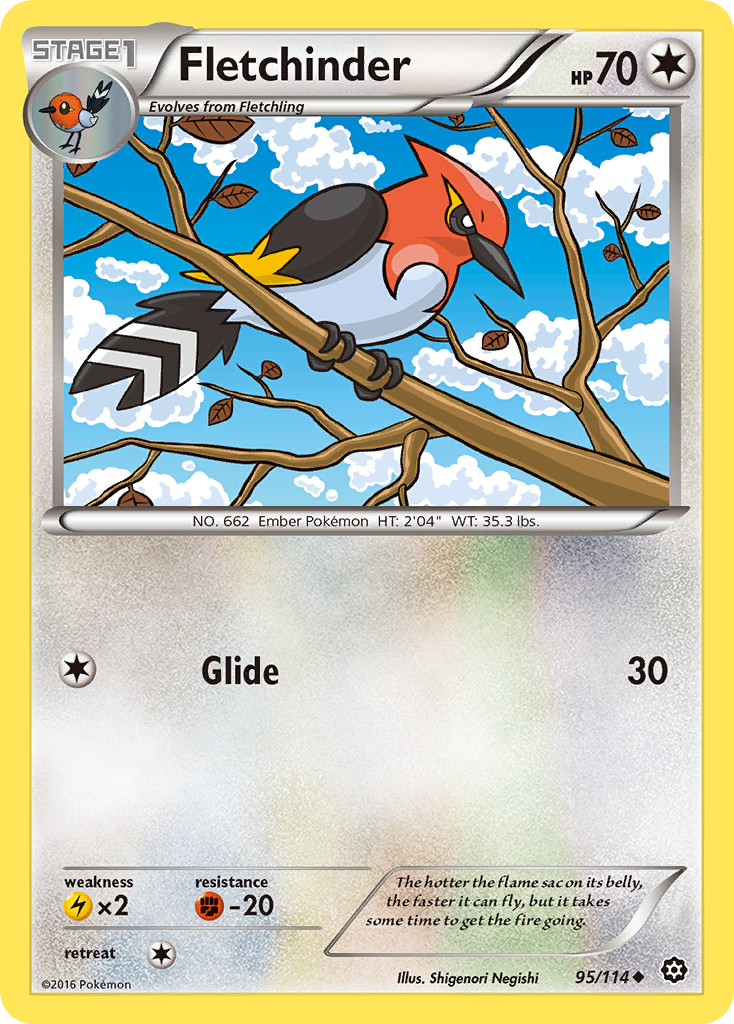 Fletchinder (95/114) [XY: Steam Siege] | I Want That Stuff Brandon