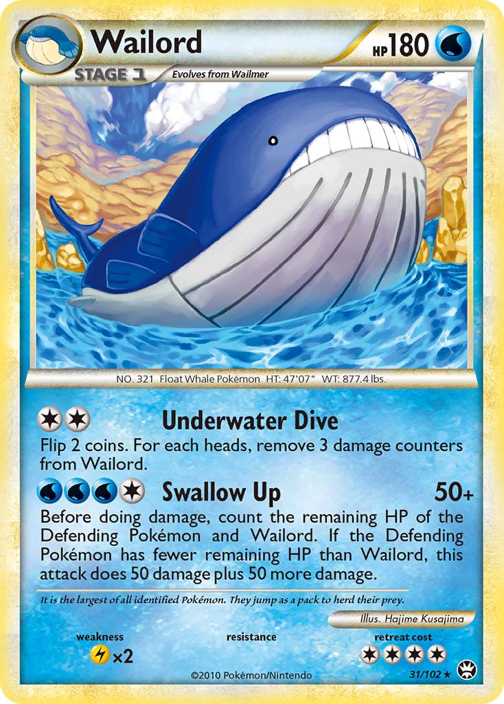 Wailord (31/102) [HeartGold & SoulSilver: Triumphant] | I Want That Stuff Brandon