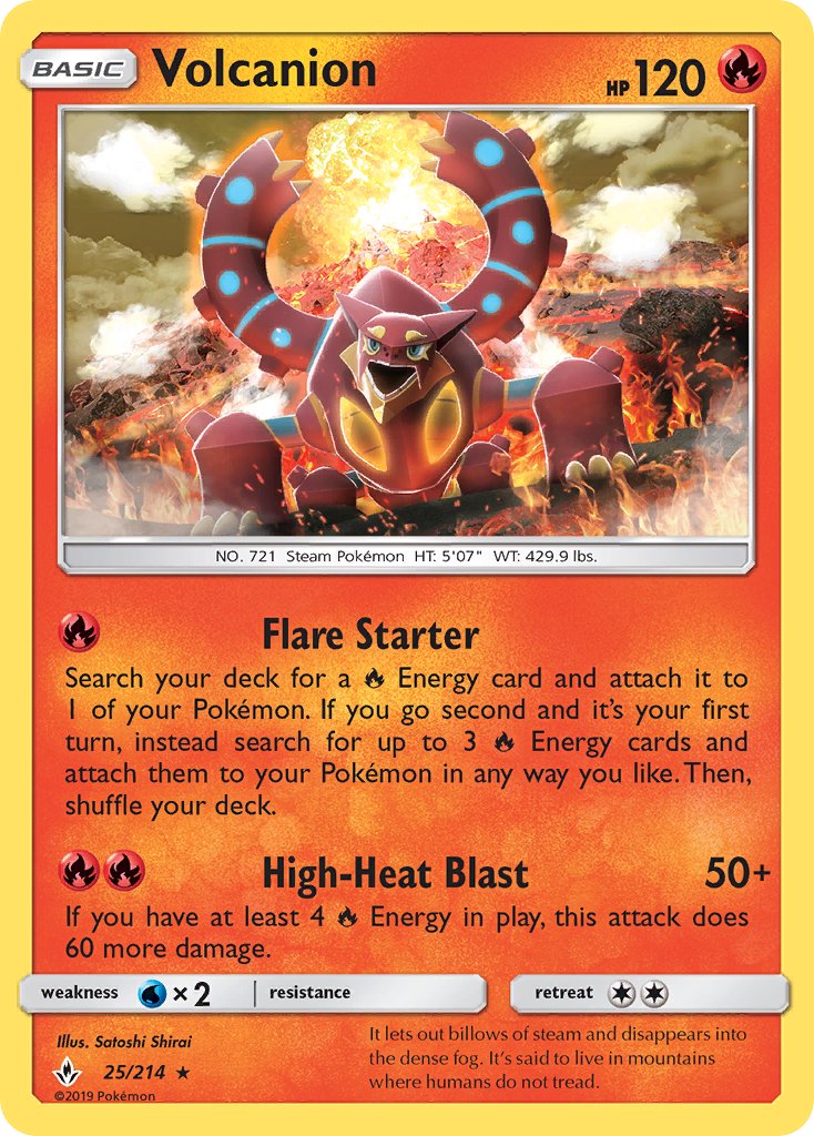 Volcanion (25/214) (Theme Deck Exclusive) [Sun & Moon: Unbroken Bonds] | I Want That Stuff Brandon