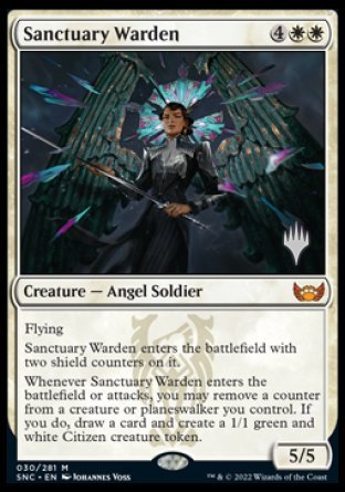 Sanctuary Warden (Promo Pack) [Streets of New Capenna Promos] | I Want That Stuff Brandon