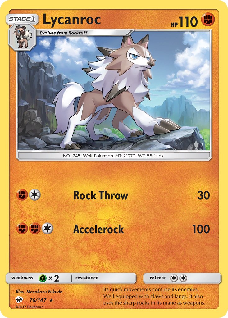 Lycanroc (76/147) (Theme Deck Exclusive) [Sun & Moon: Burning Shadows] | I Want That Stuff Brandon