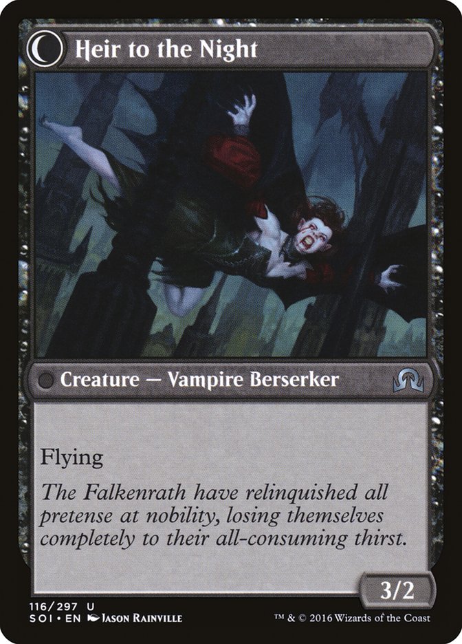 Heir of Falkenrath // Heir to the Night [Shadows over Innistrad] | I Want That Stuff Brandon