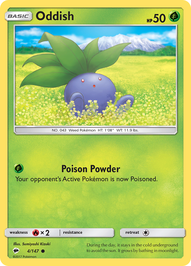 Oddish (4/147) [Sun & Moon: Burning Shadows] | I Want That Stuff Brandon