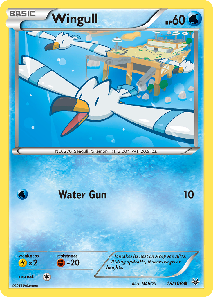 Wingull (18/108) [XY: Roaring Skies] | I Want That Stuff Brandon