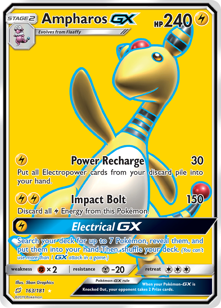 Ampharos GX (163/181) [Sun & Moon: Team Up] | I Want That Stuff Brandon