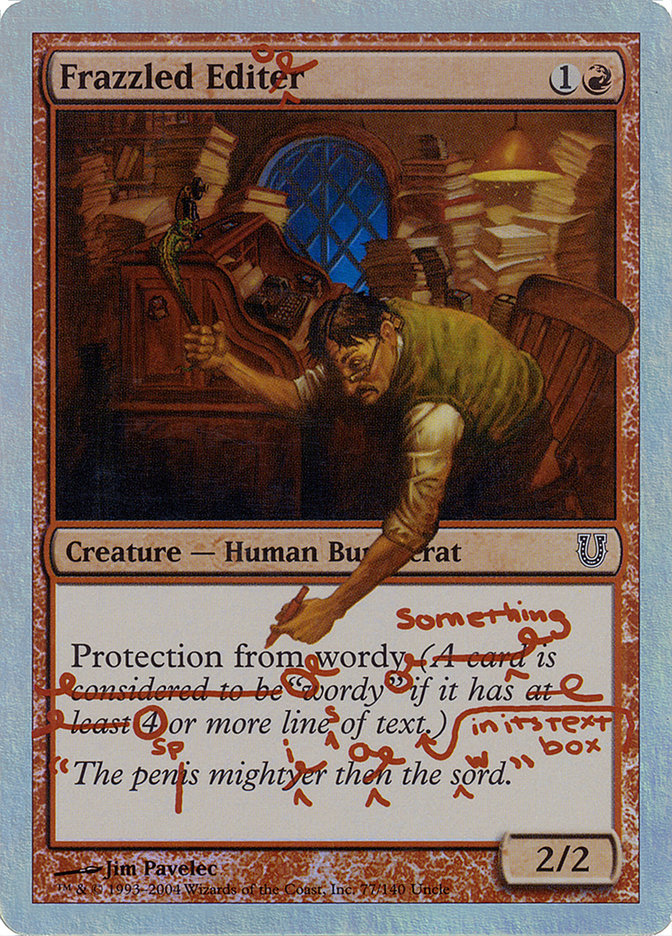 Frazzled Editor (Alternate Foil) [Unhinged] | I Want That Stuff Brandon