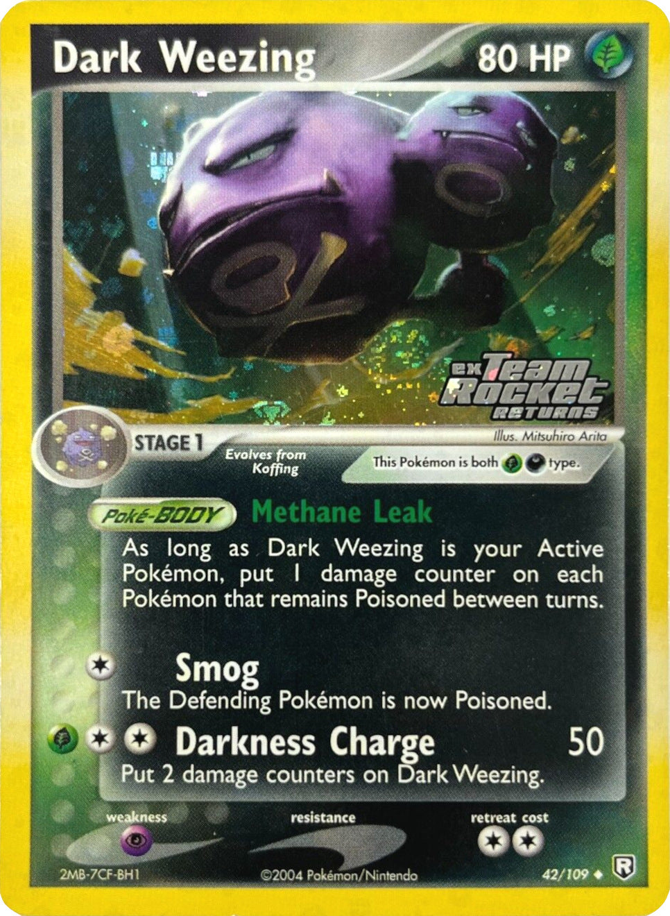 Dark Weezing (42/109) (Stamped) [EX: Team Rocket Returns] | I Want That Stuff Brandon