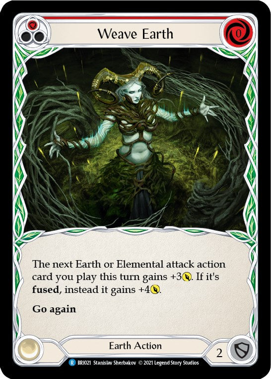 Weave Earth (Red) [BRI021] (Tales of Aria Briar Blitz Deck)  1st Edition Normal | I Want That Stuff Brandon