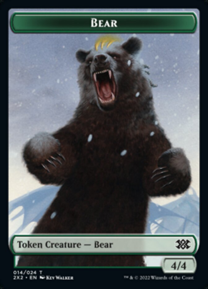 Bear // Vampire Double-Sided Token [Double Masters 2022 Tokens] | I Want That Stuff Brandon