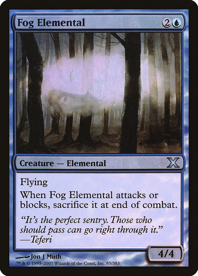 Fog Elemental (Premium Foil) [Tenth Edition] | I Want That Stuff Brandon