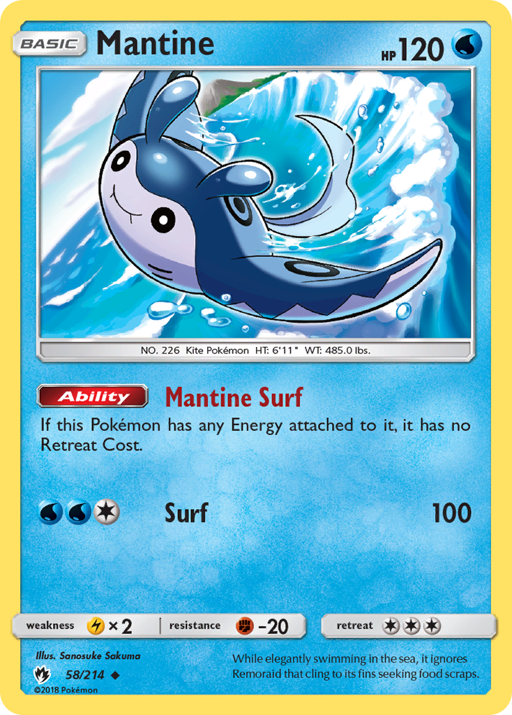 Mantine (58/214) [Sun & Moon: Lost Thunder] | I Want That Stuff Brandon