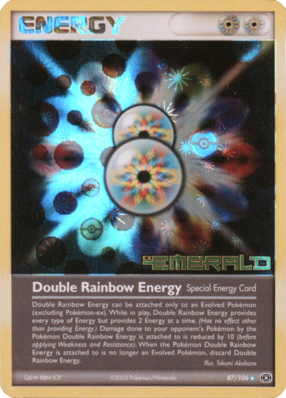 Double Rainbow Energy (87/106) (Stamped) [EX: Emerald] | I Want That Stuff Brandon