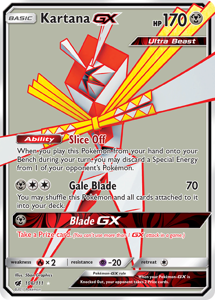 Kartana GX (106/111) [Sun & Moon: Crimson Invasion] | I Want That Stuff Brandon