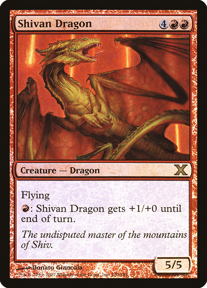 Shivan Dragon (Premium Foil) [Tenth Edition] | I Want That Stuff Brandon