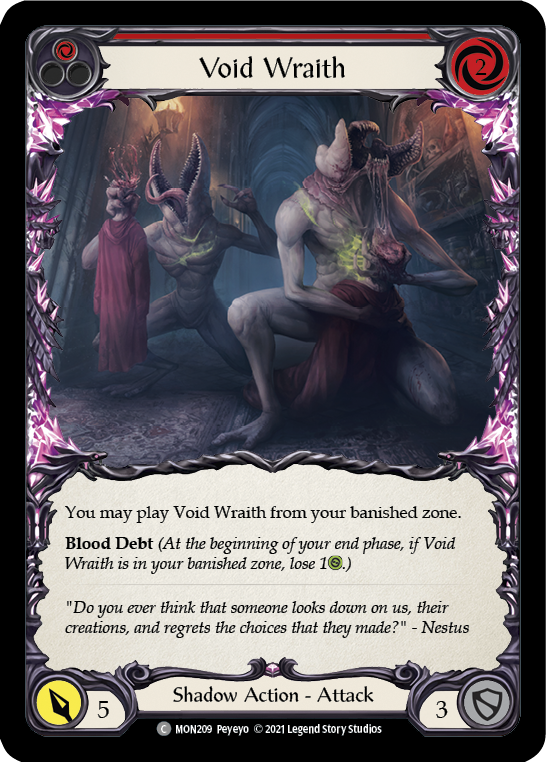 Void Wraith (Red) [MON209] 1st Edition Normal | I Want That Stuff Brandon