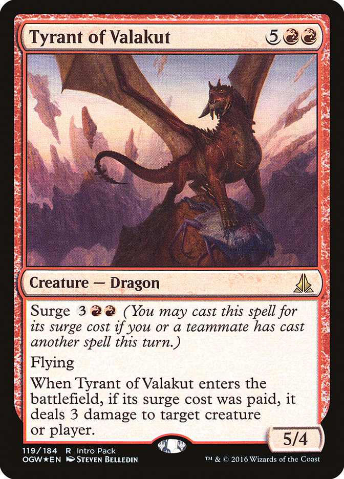 Tyrant of Valakut (Intro Pack) [Oath of the Gatewatch Promos] | I Want That Stuff Brandon