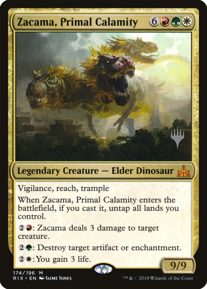 Zacama, Primal Calamity (Promo Pack) [Rivals of Ixalan Promos] | I Want That Stuff Brandon