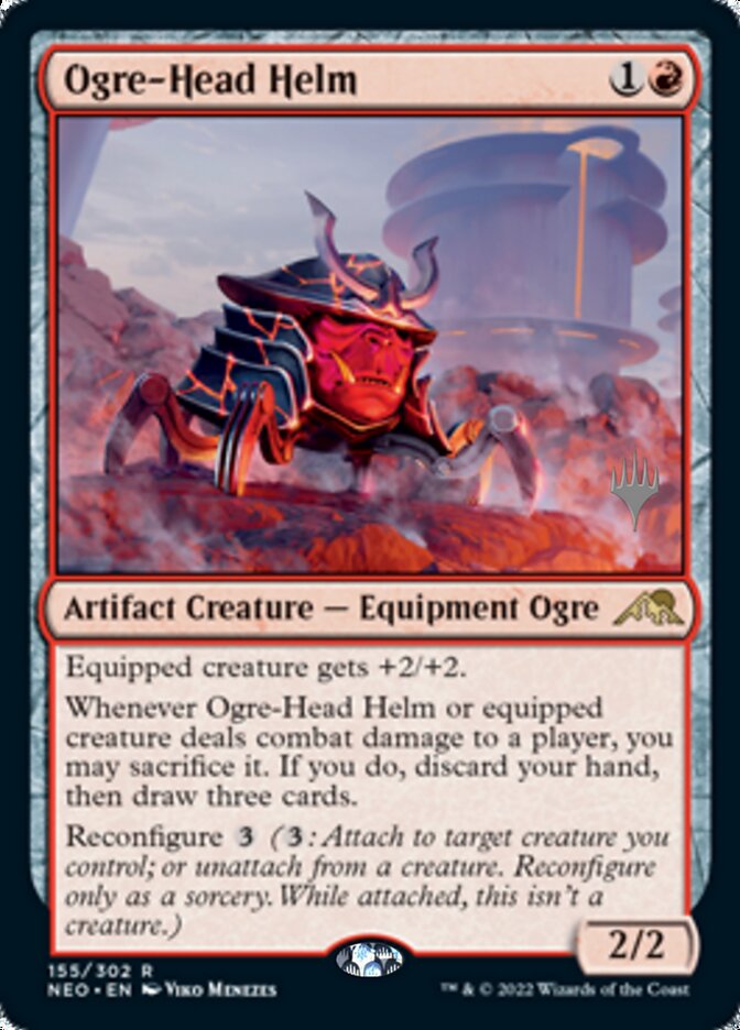 Ogre-Head Helm (Promo Pack) [Kamigawa: Neon Dynasty Promos] | I Want That Stuff Brandon